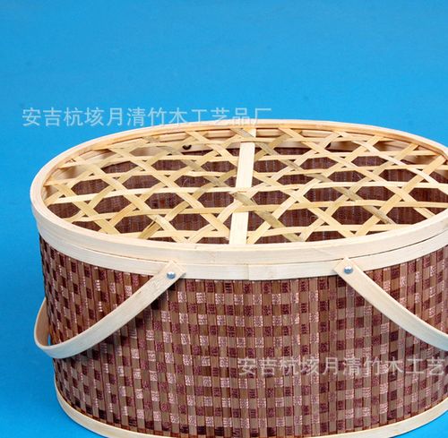 厂家直销 安吉金品粽子竹篮土鸡蛋竹篮 杨梅竹篮土特产竹篮子图片